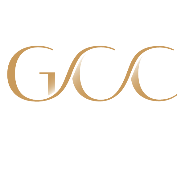 Logo GCC Geneva Central Clinic doré-blanc